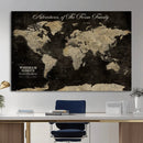 Personalized Push Pin World Map Canvas – Custom Framed by MyGreatCanvas | Canvas Wall Art Prints | Photo Prints & Wall Decor