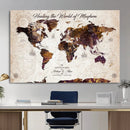 Personalized Push Pin World Map Canvas – Custom Framed by MyGreatCanvas | Canvas Wall Art Prints | Photo Prints & Wall Decor