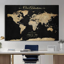 Personalized Push Pin World Map Canvas – Custom Framed by MyGreatCanvas | Canvas Wall Art Prints | Photo Prints & Wall Decor