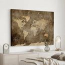 Personalized Push Pin World Map Canvas Print – Custom Framed