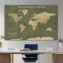 Personalized Push Pin World Map Canvas – Custom Framed by MyGreatCanvas | Canvas Wall Art Prints | Photo Prints & Wall Decor