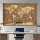 Custom Push Pin World Map Wall Art Canvas Print – Personalized Travel Tracker with Pins Framed Large for Home and Office Decor by MyGreatCanvas | Canvas Wall Art Prints | Photo Prints & Wall Decor