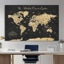 Custom Push Pin World Map Wall Art Canvas Print – Personalized Travel Tracker with Pins Framed Large for Home and Office Decor by MyGreatCanvas | Canvas Wall Art Prints | Photo Prints & Wall Decor