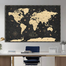 Personalized World Map Wall Art Canvas Print – Custom Push by MyGreatCanvas | Canvas Wall Art Prints | Photo Prints & Wall Decor