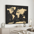 Personalized World Map Wall Art Canvas Print – Custom Push