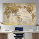Personalized Push Pin World Map Canvas Print – Custom