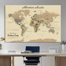 Custom Push Pin World Map Wall Art Canvas Print – Custom by MyGreatCanvas | Canvas Wall Art Prints | Photo Prints & Wall Decor