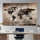 Personalized World Map Wall Art Canvas Print – Customizable