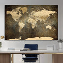 Large Framed Vintage World Map Wall Art Print for Home Wall by MyGreatCanvas | Canvas Wall Art Prints | Photo Prints & Wall Decor