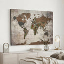 World Map Canvas Print – Framed Detailed Map of the World