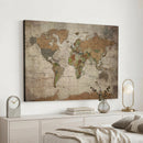 World Map Canvas Print – Framed Travel Map Wall Art for