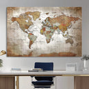 Vibrant Watercolor World Map Canvas Wall Art – Framed Travel by MyGreatCanvas | Canvas Wall Art Prints | Photo Prints & Wall Decor