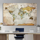 Personalized World Map Canvas Print – Colorful Watercolor by MyGreatCanvas | Canvas Wall Art Prints | Photo Prints & Wall Decor