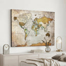 Personalized World Map Canvas Print – Colorful Watercolor