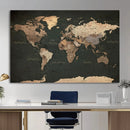 Vintage World Map Canvas Wall Art – Framed Travel Map for by MyGreatCanvas | Canvas Wall Art Prints | Photo Prints & Wall Decor