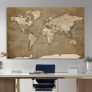 World Map Wall Art Canvas Print, Framed Map Art Picture by MyGreatCanvas | Canvas Wall Art Prints | Photo Prints & Wall Decor