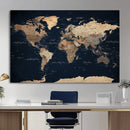 World Map Canvas Print – Detailed Map of the World Wall Art by MyGreatCanvas | Canvas Wall Art Prints | Photo Prints & Wall Decor