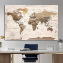 World Map Canvas Print – Framed Travel Map Wall Art for by MyGreatCanvas | Canvas Wall Art Prints | Photo Prints & Wall Decor