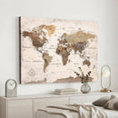 World Map Canvas Print – Framed Travel Map Wall Art for