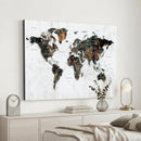Large World Map Canvas Print – Framed Travel Map Wall Art