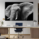 Big Elephant Close Up Wall Art Canvas Print