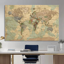Vintage World Map Wall Art | Ready to Hang and Framed by MyGreatCanvas | Canvas Wall Art Prints | Photo Prints & Wall Decor