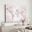 World Map Canvas Print – Detailed Map of the World Wall Art