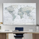 World Map Canvas Print – Detailed Map of the World Wall Art