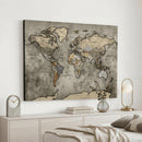 World Map Canvas Print – Detailed Map of the World Wall Art
