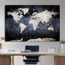 Vintage World Map Canvas Wall Art – Antique Triptych Map