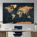 Vintage World Map Canvas Wall Art – Detailed Map with by MyGreatCanvas | Canvas Wall Art Prints | Photo Prints & Wall Decor