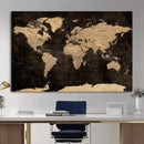 World Map Canvas Print – Detailed Map of the World Wall Art