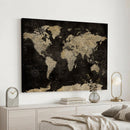 Push Pin World Map Canvas Wall Art Print, Interactive Travel