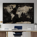 Detailed World Map Wall Art Print - Large Framed World Map