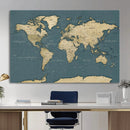 Minimal Vintage World Map Canvas Wall Art Print, Neutral by MyGreatCanvas | Canvas Wall Art Prints | Photo Prints & Wall Decor