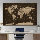 Colorful World Map Canvas Wall Art with Landmarks – Framed by MyGreatCanvas | Canvas Wall Art Prints | Photo Prints & Wall Decor