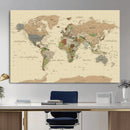 Extra Large World Map Canvas Print – Detailed Map of the by MyGreatCanvas | Canvas Wall Art Prints | Photo Prints & Wall Decor