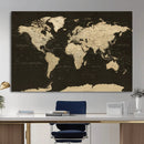 World Map Canvas Print – Framed World Map Wall Art for