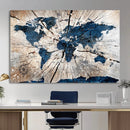 Rustic World Map Canvas Print – Framed Wall Art for Couples, by MyGreatCanvas | Canvas Wall Art Prints | Photo Prints & Wall Decor