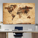 Modern Red and Gray World Map Canvas Print – Framed Wall Art by MyGreatCanvas | Canvas Wall Art Prints | Photo Prints & Wall Decor