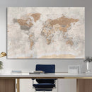 Detailed World Map Wall Art Canvas Print for Home and Office Decor by MyGreatCanvas | Canvas Wall Art Prints | Photo Prints & Wall Decor