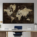 Blue World Map Canvas Wall Art – Framed Modern Travel Map by MyGreatCanvas | Canvas Wall Art Prints | Photo Prints & Wall Decor