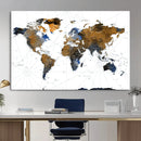 Colorful Watercolor World Map Canvas Wall Art – Framed by MyGreatCanvas | Canvas Wall Art Prints | Photo Prints & Wall Decor