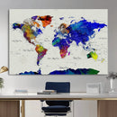 World Map Wall Art Canvas Print, Modern Decorative Framed by MyGreatCanvas | Canvas Wall Art Prints | Photo Prints & Wall Decor