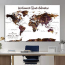 Custom Push Pin World Map Wall Art Canvas Print – by MyGreatCanvas | Canvas Wall Art Prints | Photo Prints & Wall Decor