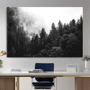 Black White Forest Wall Art Canvas Print, Misty Pine Tree by MyGreatCanvas | Canvas Wall Art Prints | Photo Prints & Wall Decor