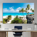Barbados Beach Wall Art Canvas Print, Palm Tree Ocean by MyGreatCanvas | Canvas Wall Art Prints | Photo Prints & Wall Decor