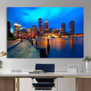 Boston Wall Art Canvas Print, Boston City Downtown Night by MyGreatCanvas | Canvas Wall Art Prints | Photo Prints & Wall Decor