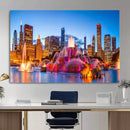 Chicago Wall Art Canvas Print, Chicago City Downtown Night by MyGreatCanvas | Canvas Wall Art Prints | Photo Prints & Wall Decor