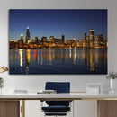 Chicago Wall Art Canvas Print - Chicago City Downtown Night by MyGreatCanvas | Canvas Wall Art Prints | Photo Prints & Wall Decor